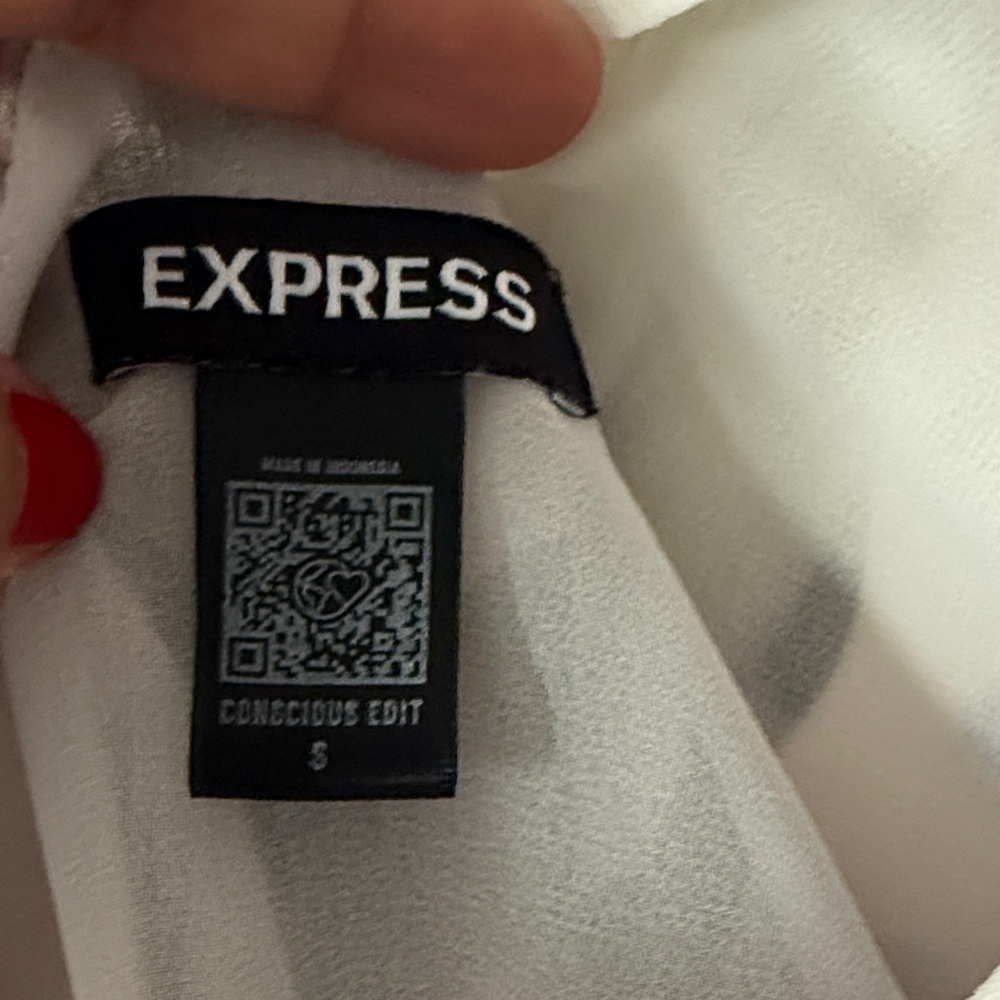 Express Ivory Sheer Top